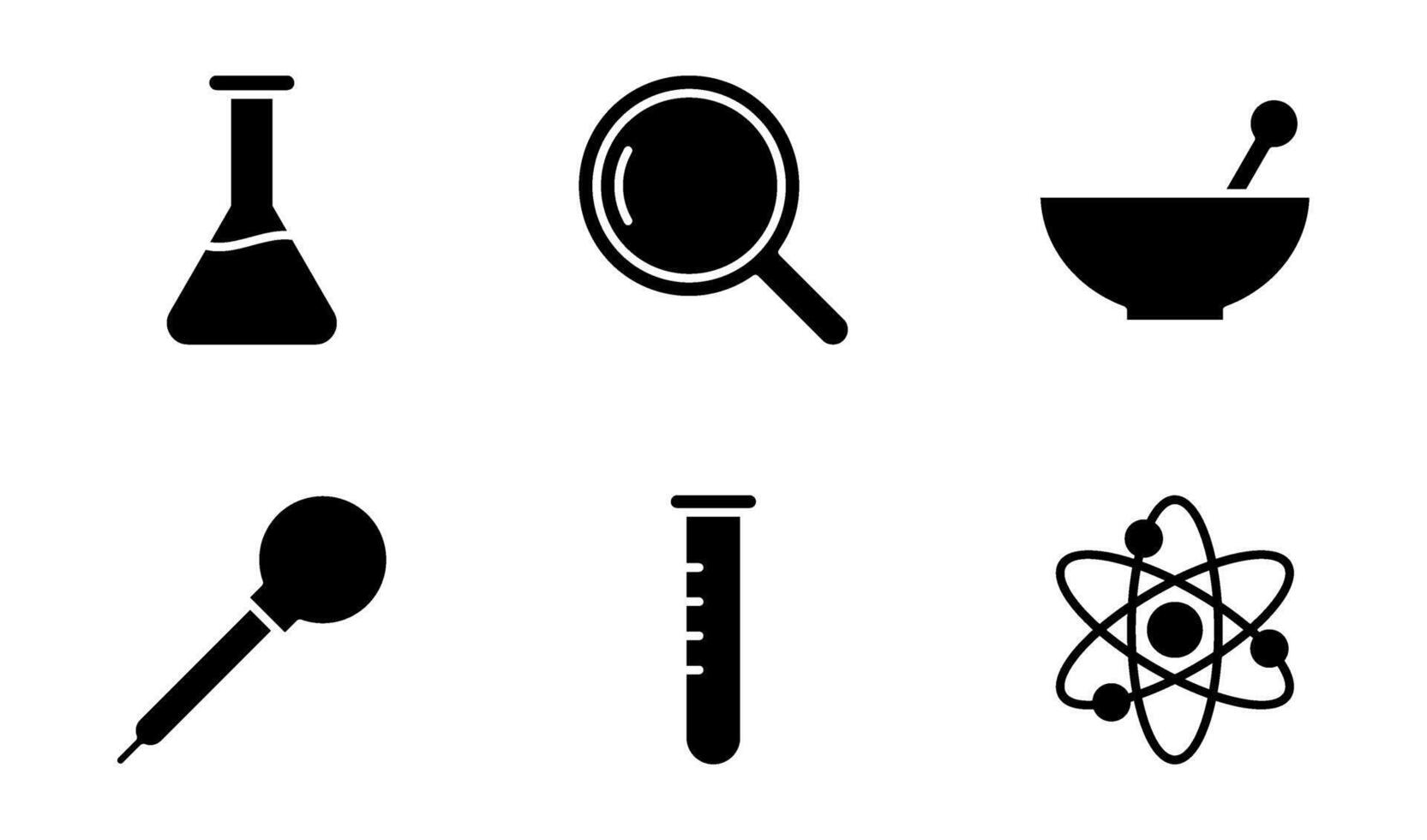 science lab icon sign collection vector