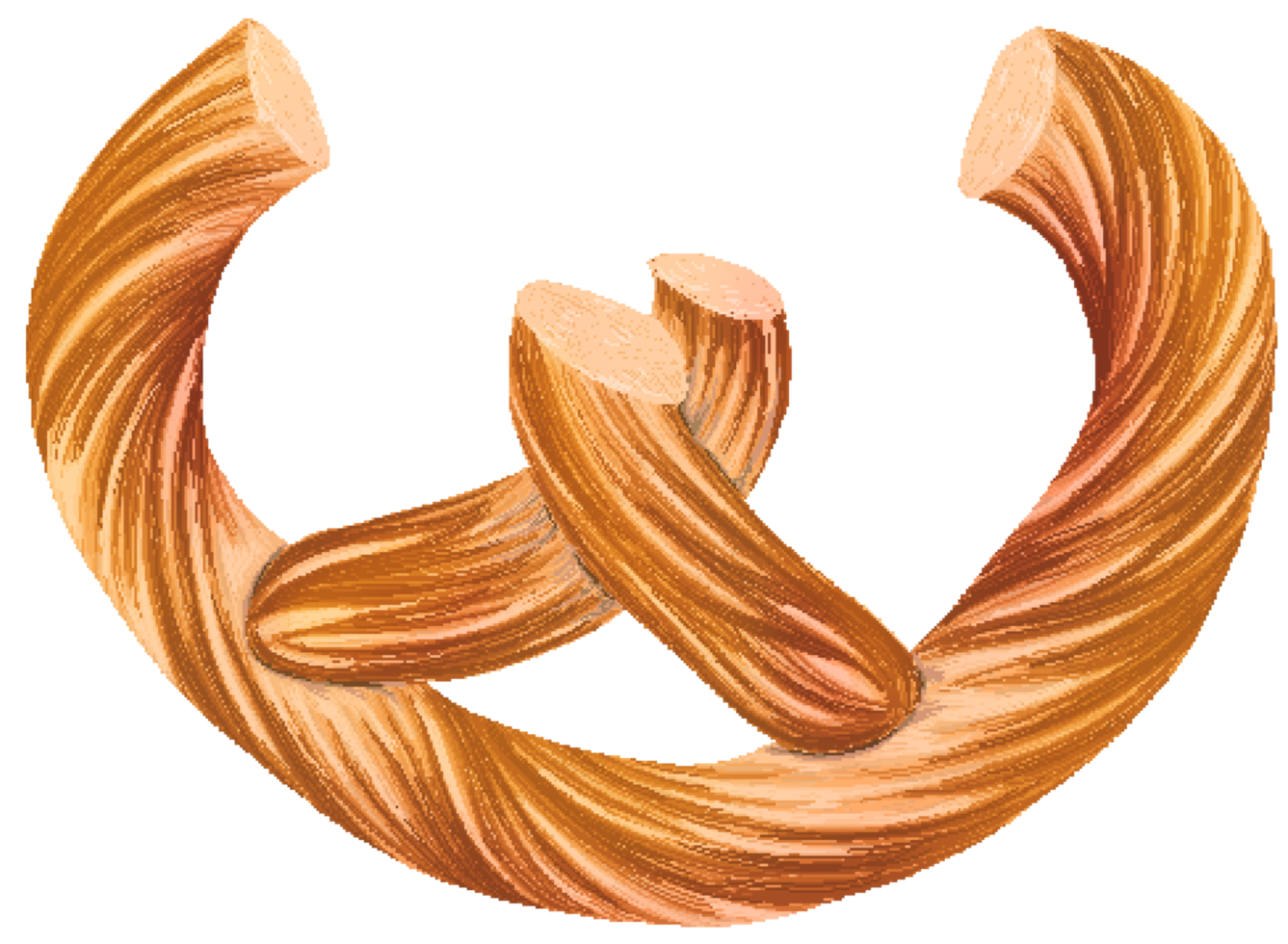 Pretzel in pixel art style png