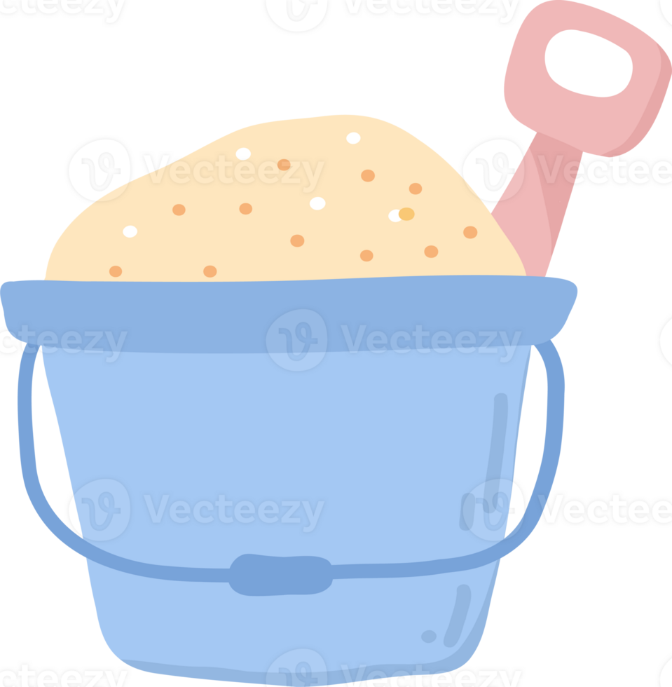 Sand Bucket with Scoop png
