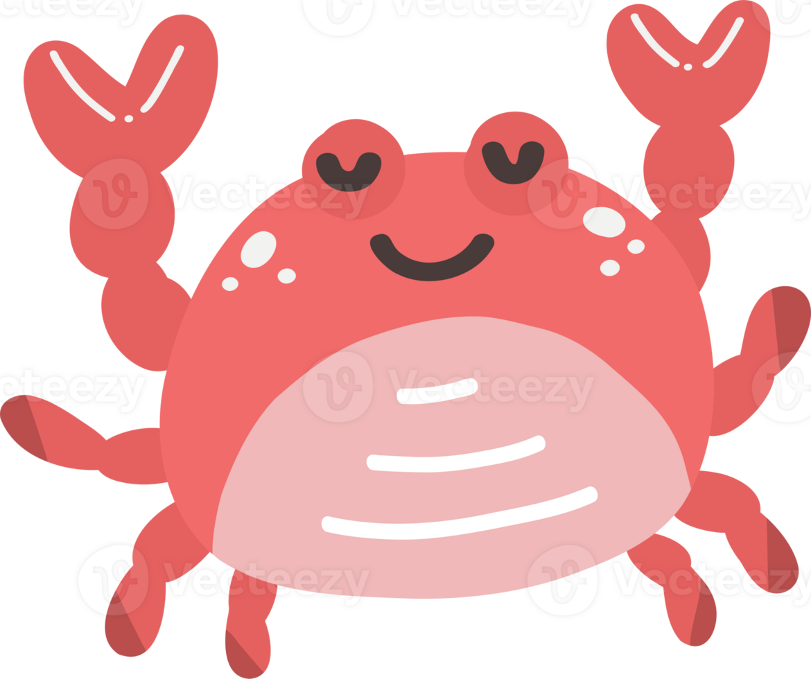 crab with a smile cartoon png