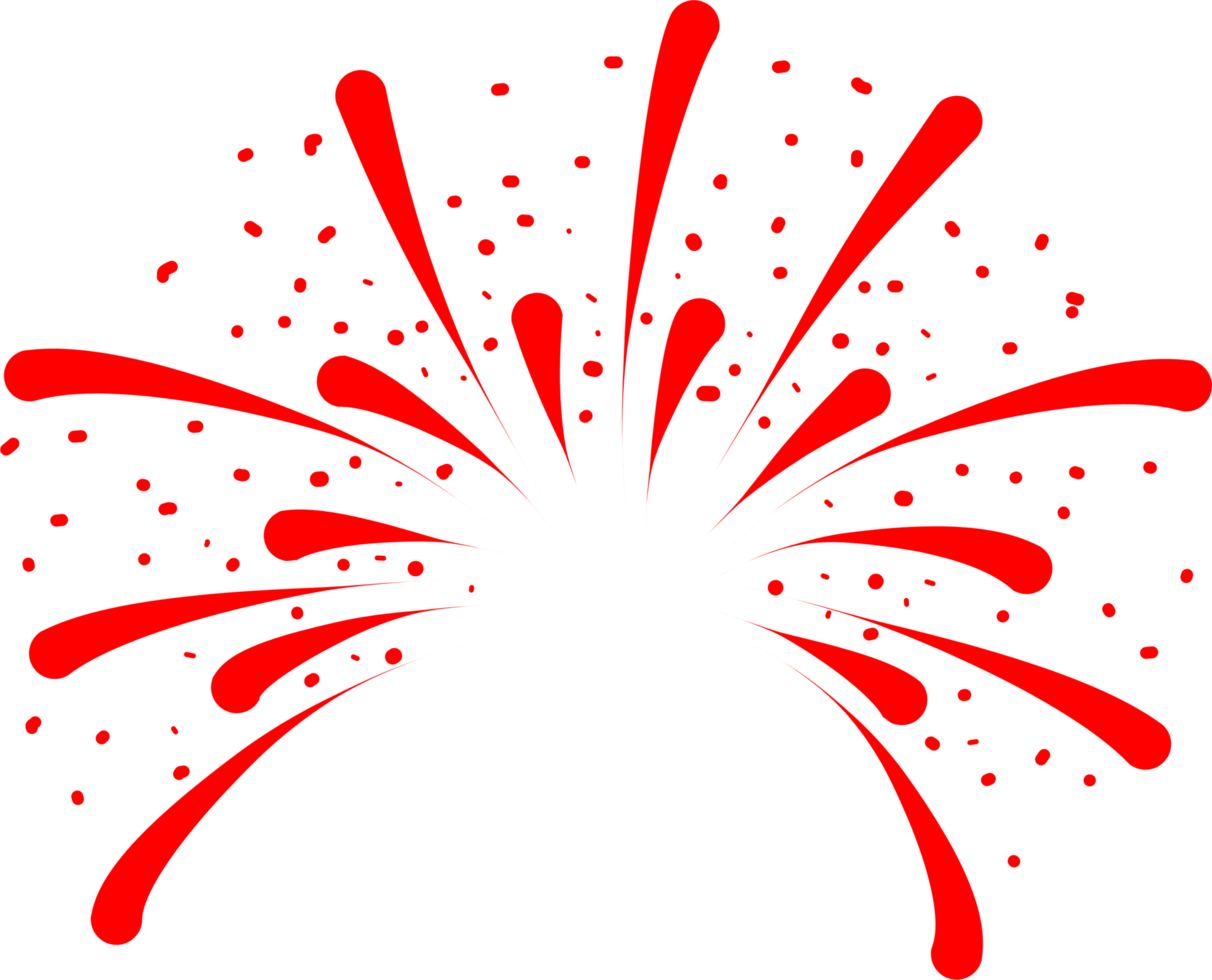 Firework party decoration png