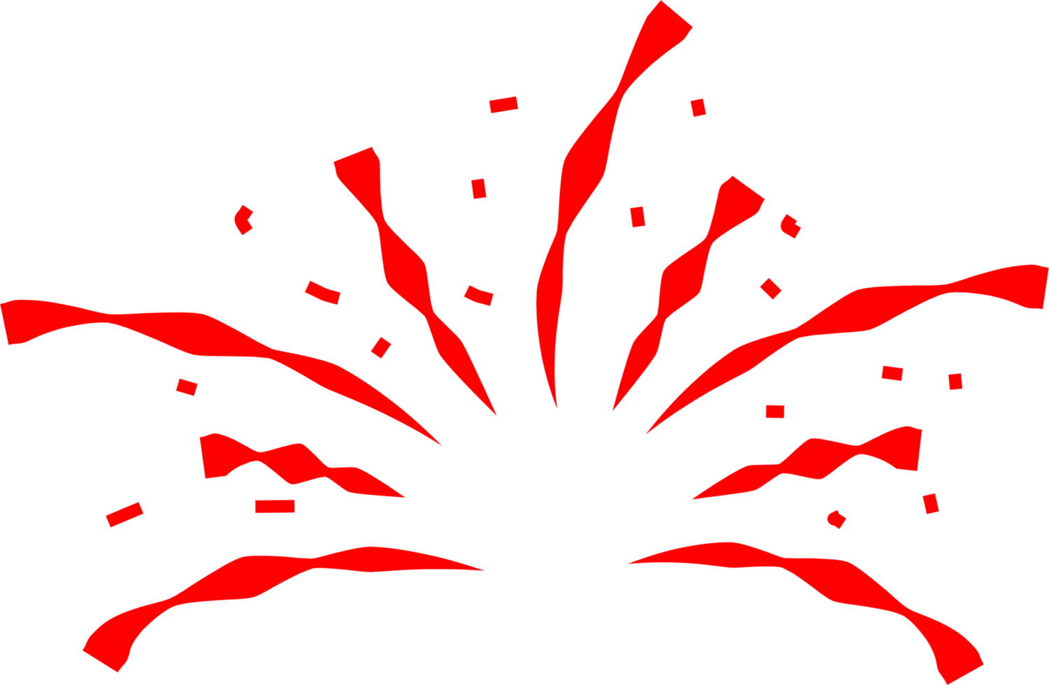 Firework party decoration png
