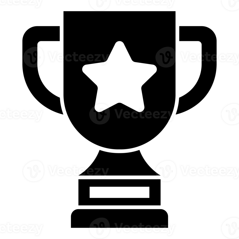 Isolated Trophy Glyph Icon png