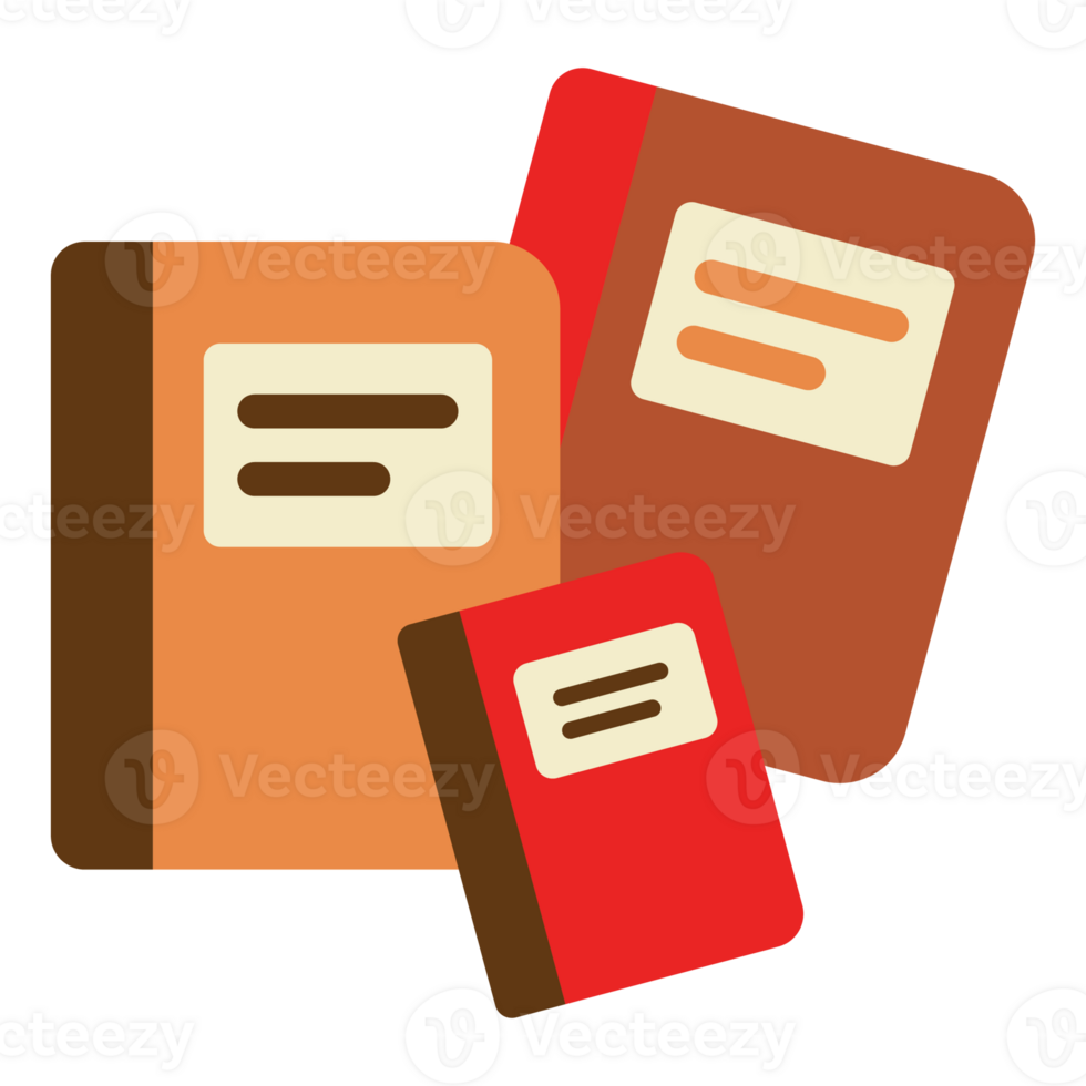 Isolated Books Color Icon png