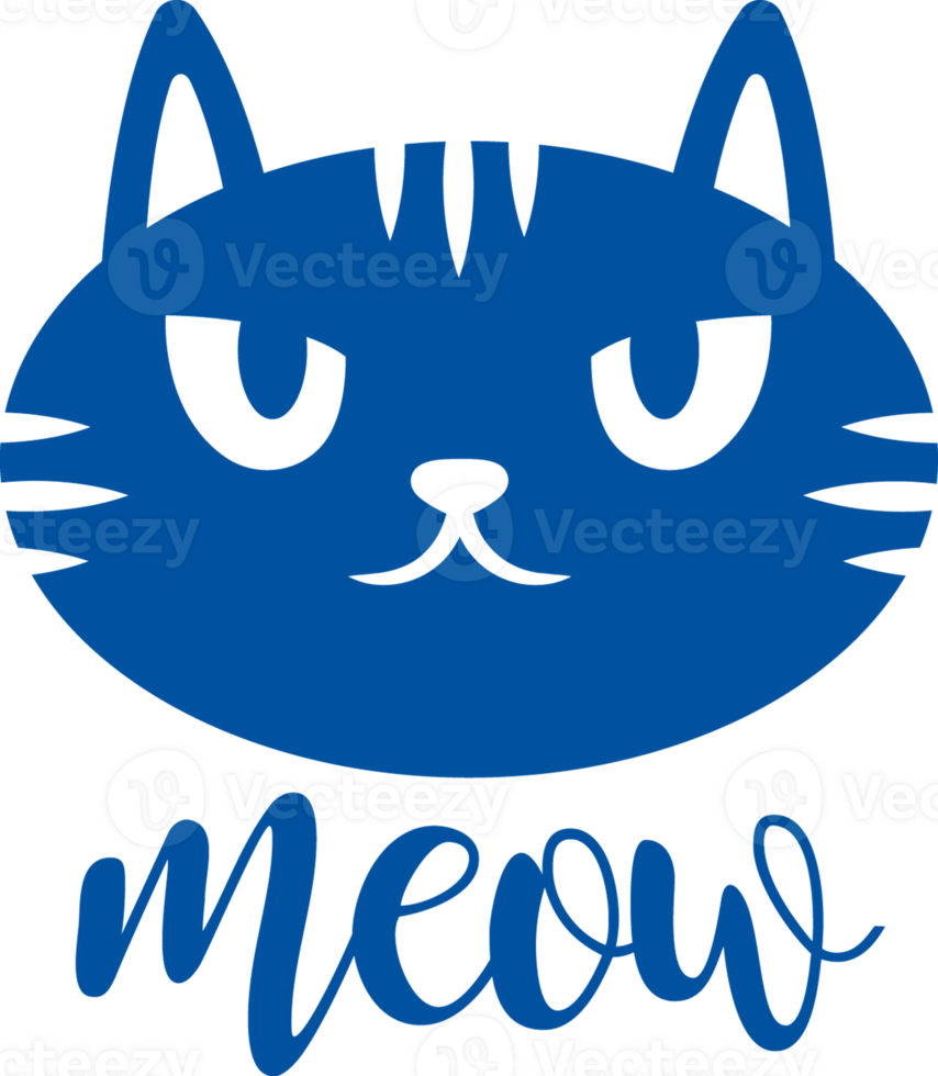Muzzle of angry cat experiencing aggression at sight of person and mewing. Hand drawn. png