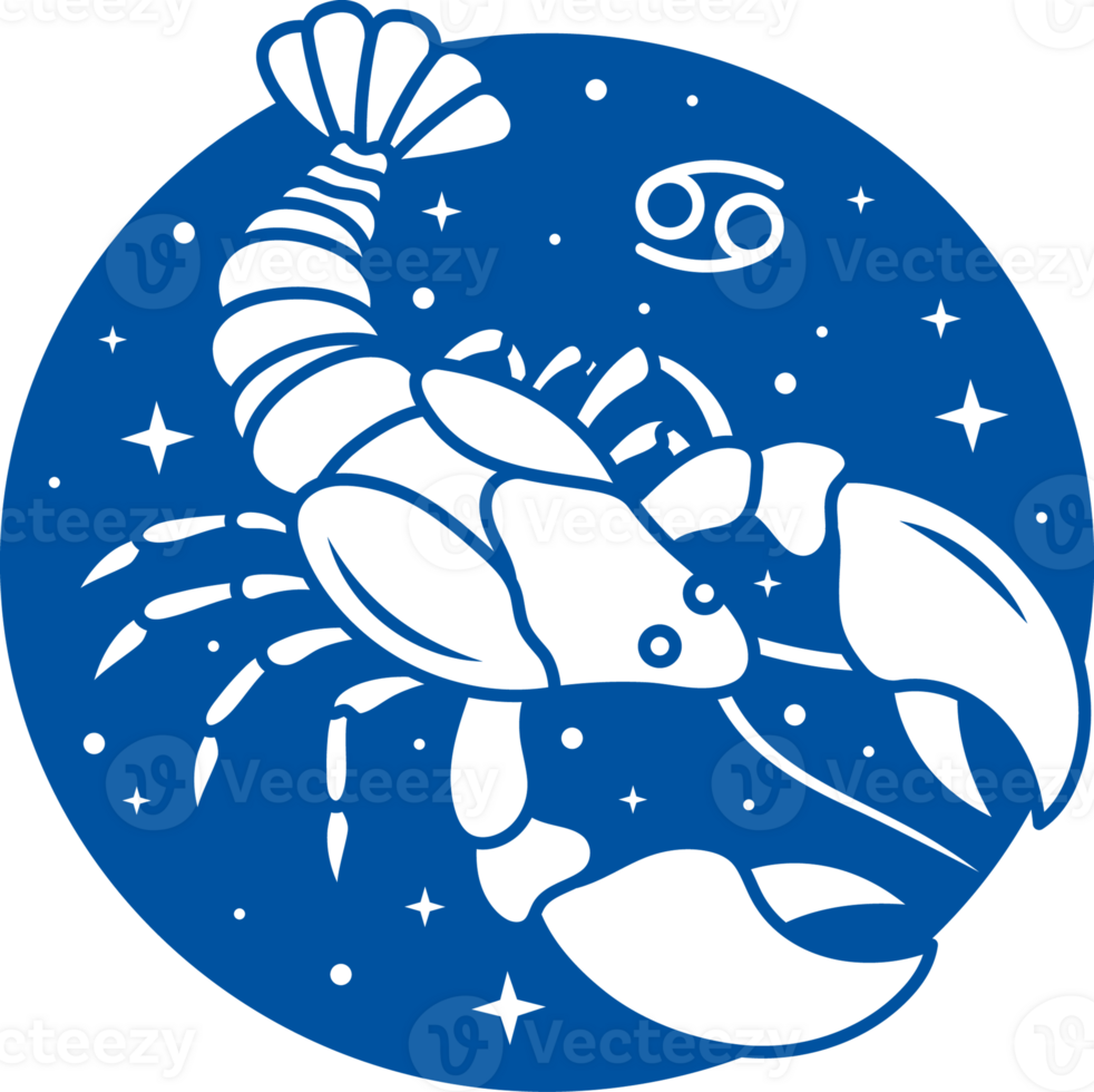 Zodiac sign is cancer according to eastern horoscope, from element of water and influence of moon png