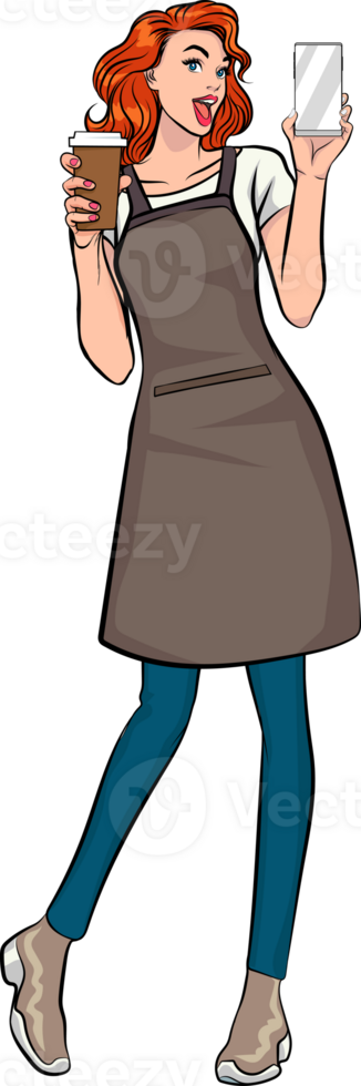 pop art comics cartoon expression character with cup of coffee,beverage png