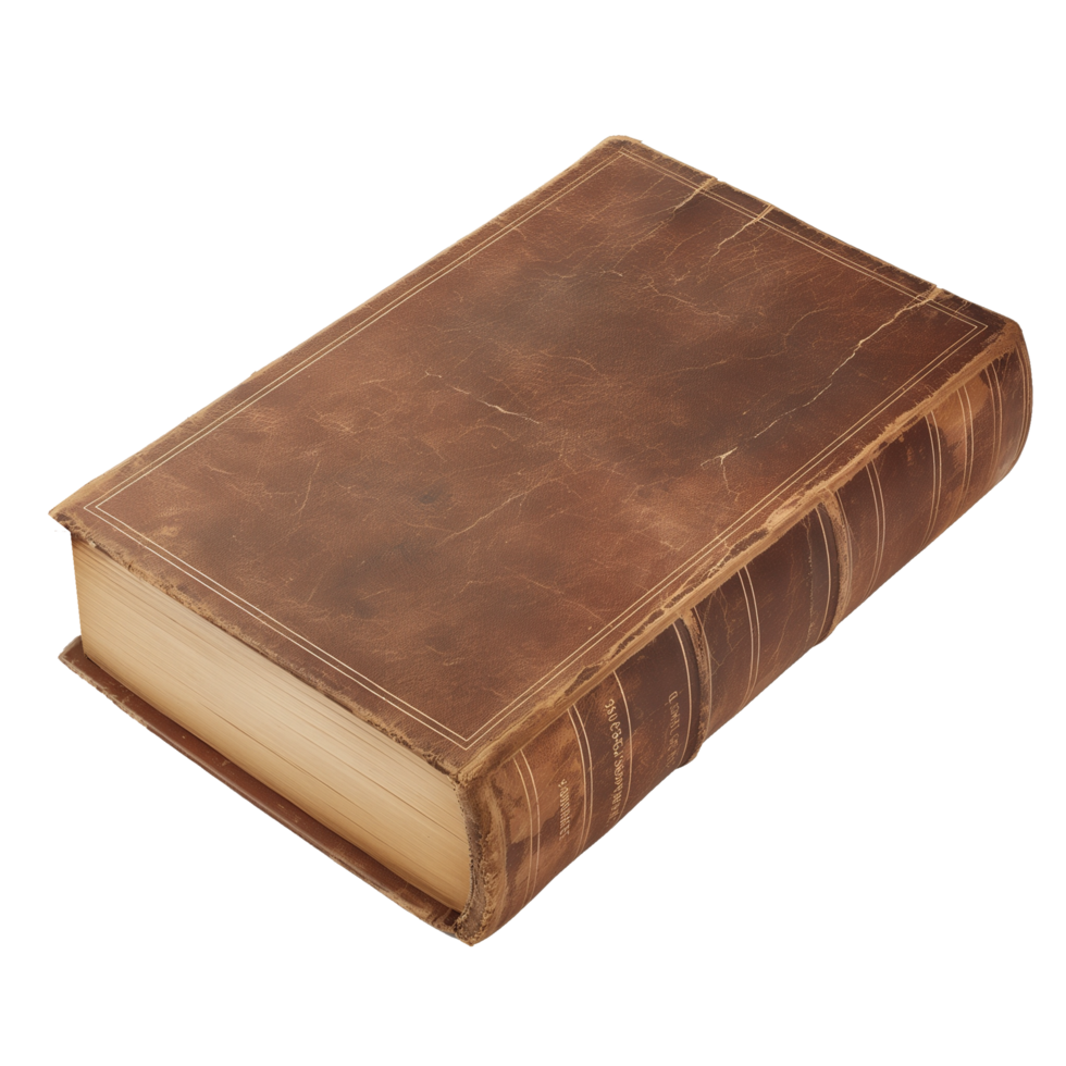 een oud boek Aan een transparant achtergrond png