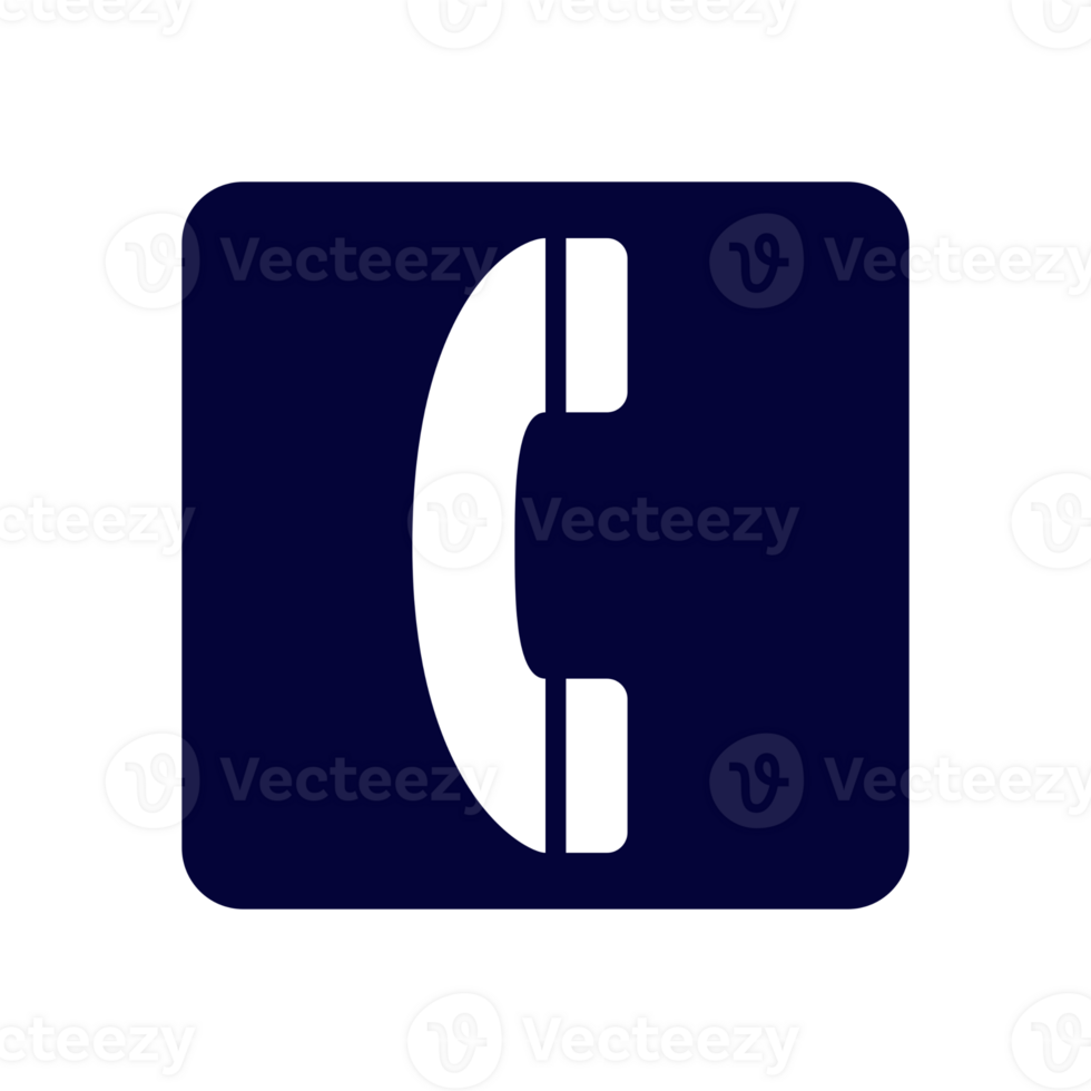 Phone icon, telephone sign on background png