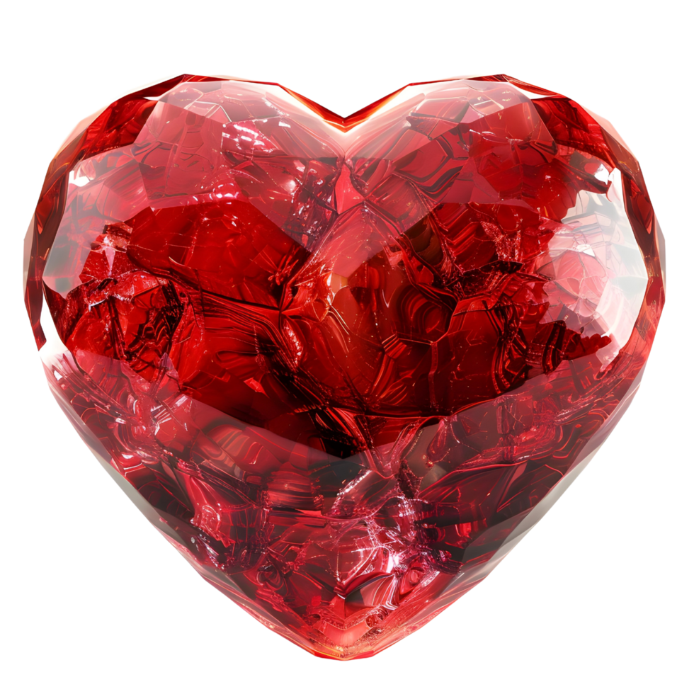 Red heart glass icon png