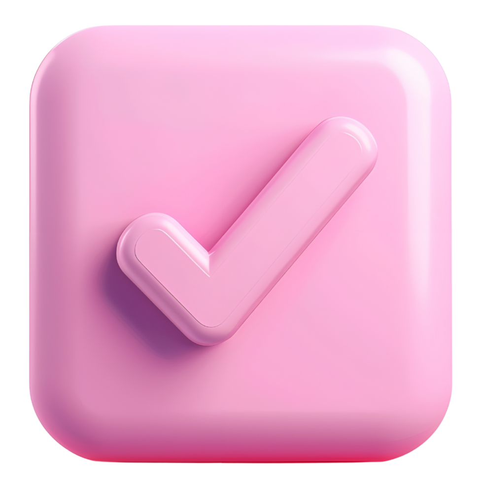 Pink Check mark icon. png