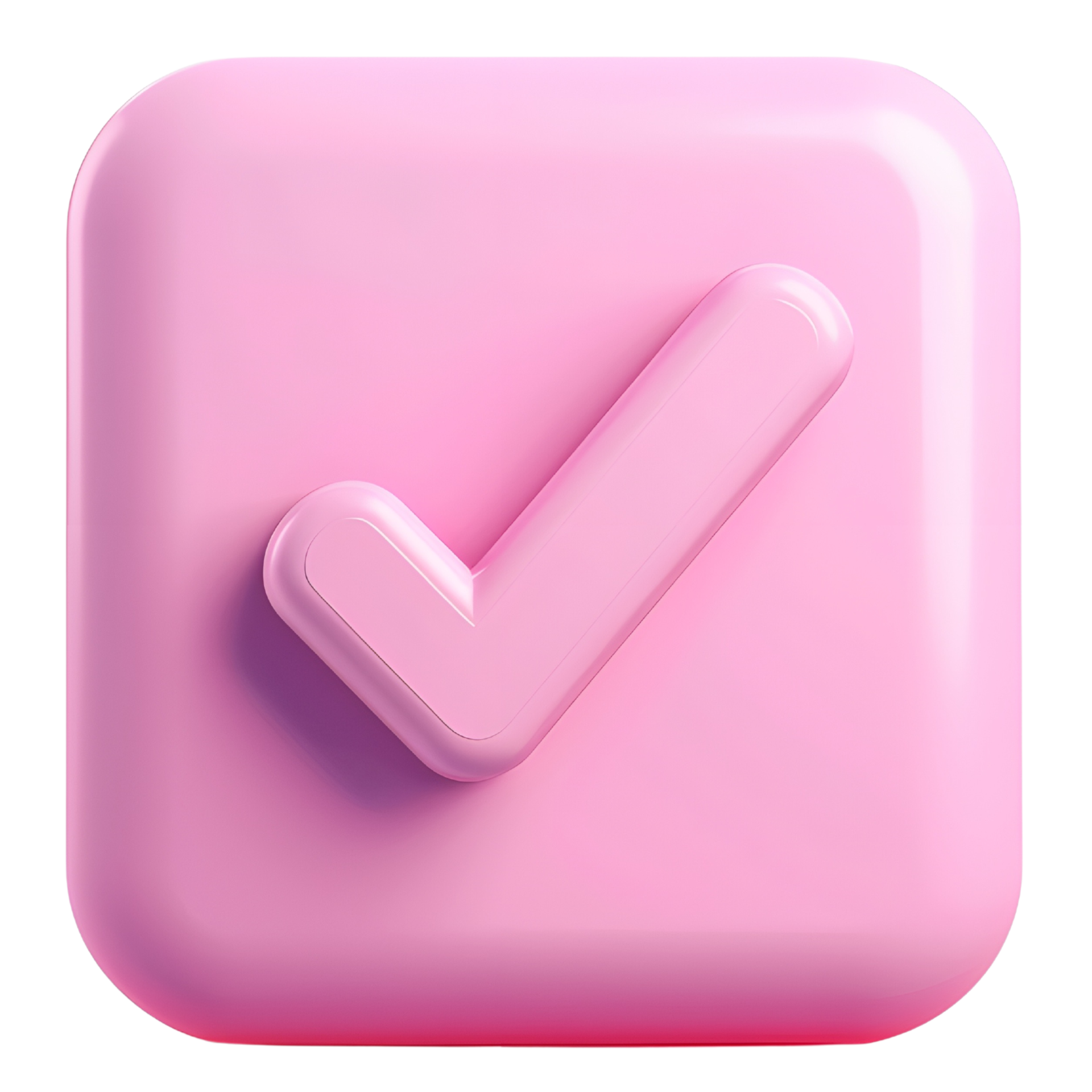 Pink Check mark icon. 48679958 PNG