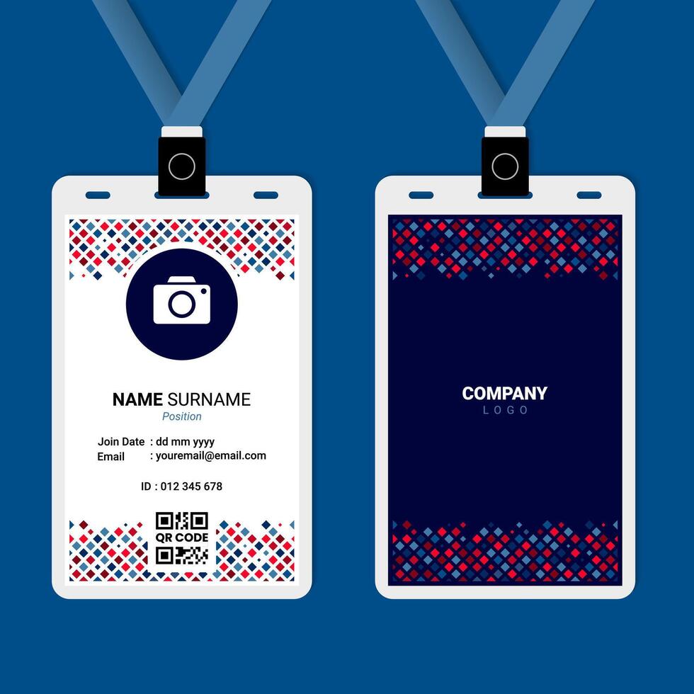 Abstract Geometric ID Card Design for Business or Company vector