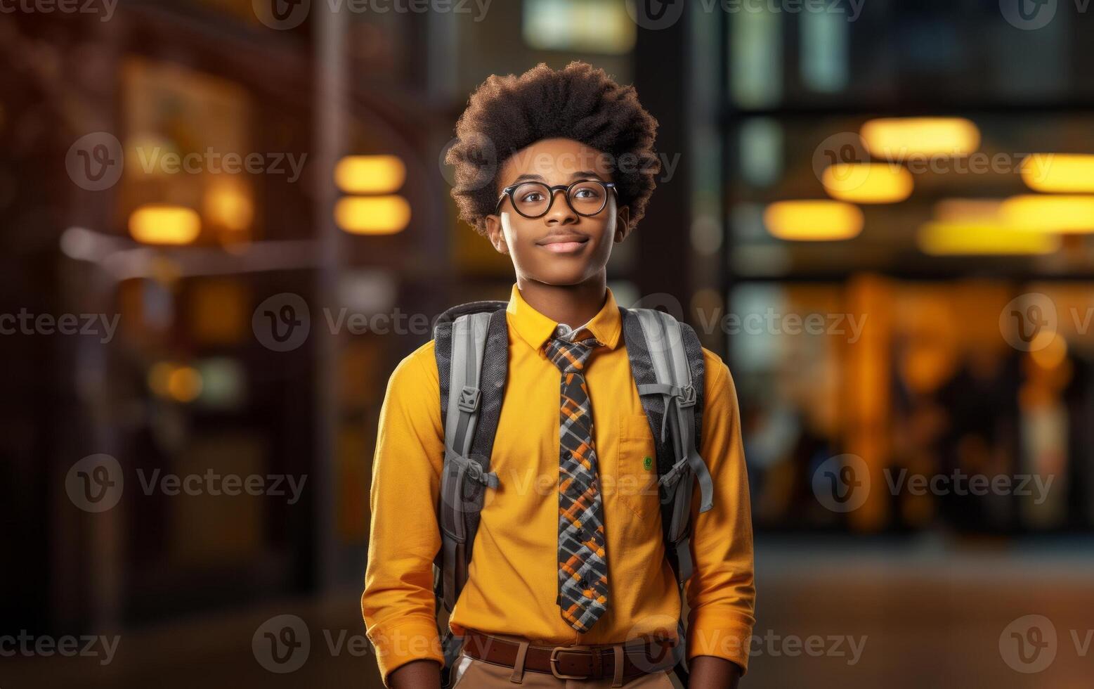 An African American student passionately engages in photography, capturing moments that reflect the vibrant diversity and creative spirit within the academic environment photo