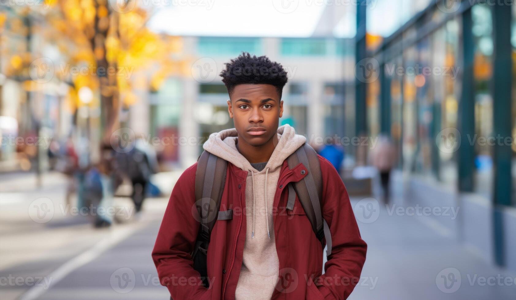 An African American student passionately engages in photography, capturing moments that reflect the vibrant diversity and creative spirit within the academic environment photo