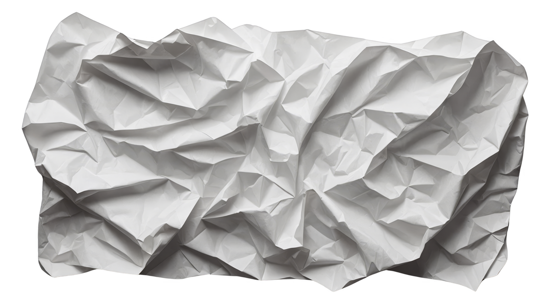 Crumpled Piece of Paper with Visible Wrinkles and Folds png