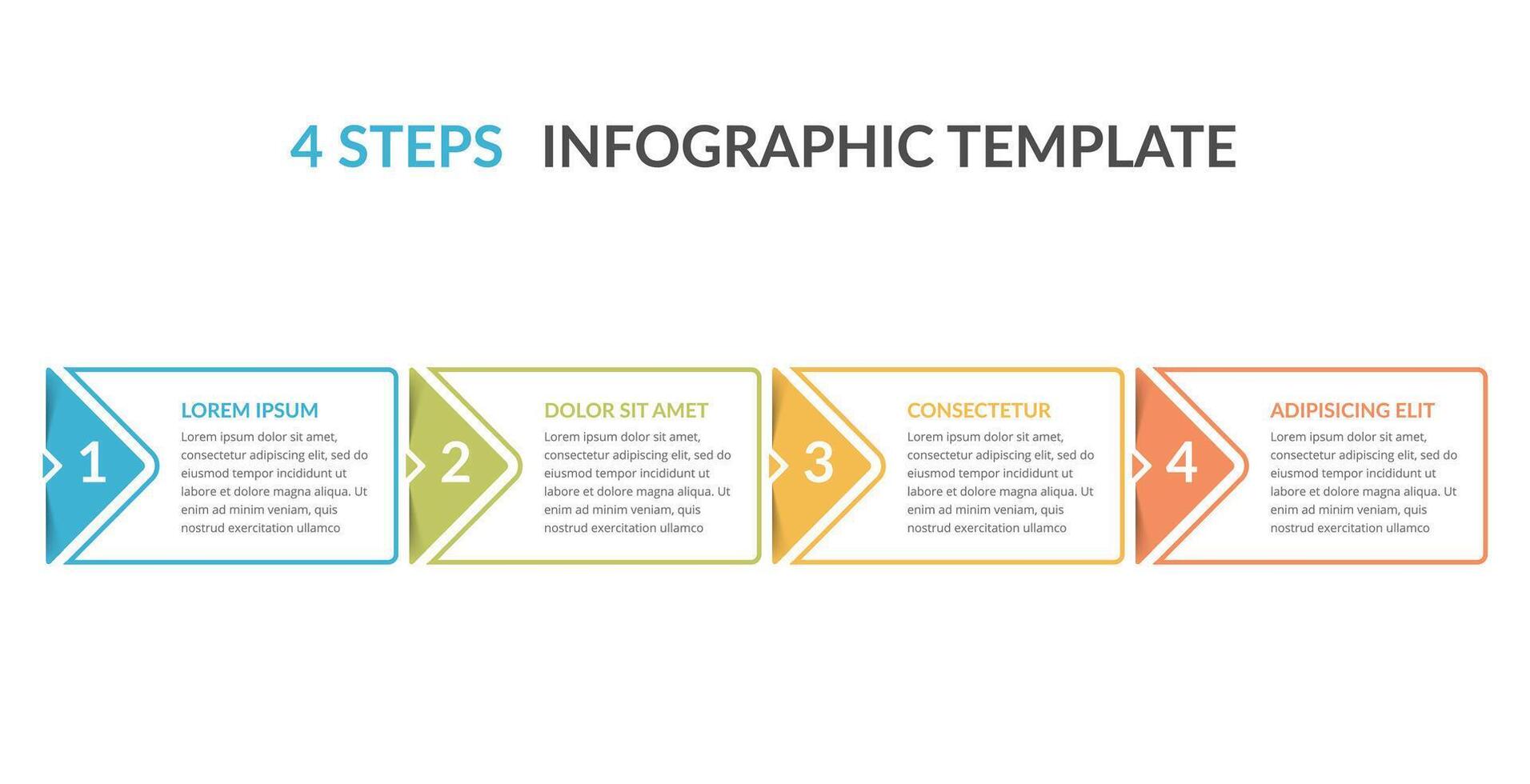 4 Steps - Infographic Template vector