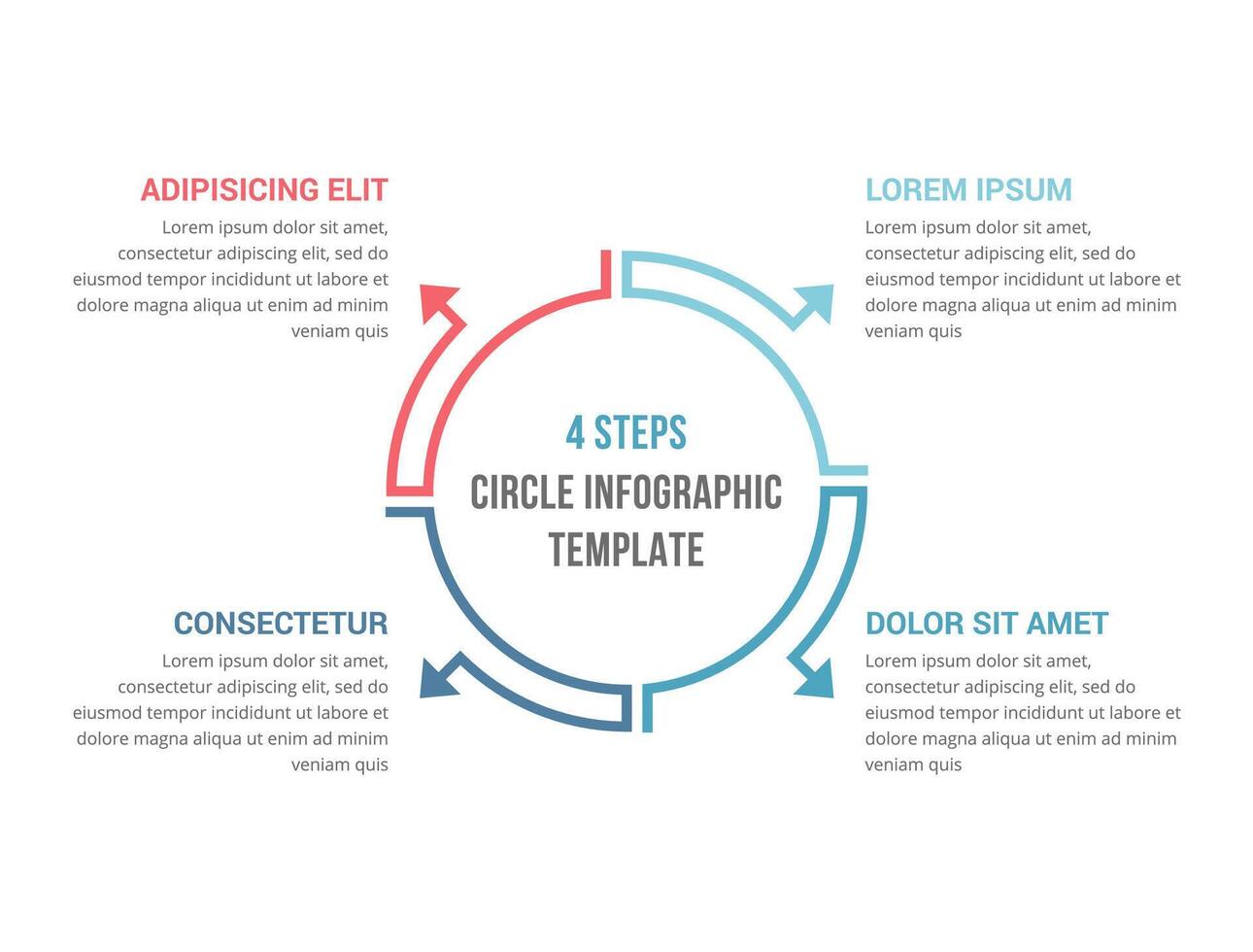 Circle Infographics - Four Elements vector