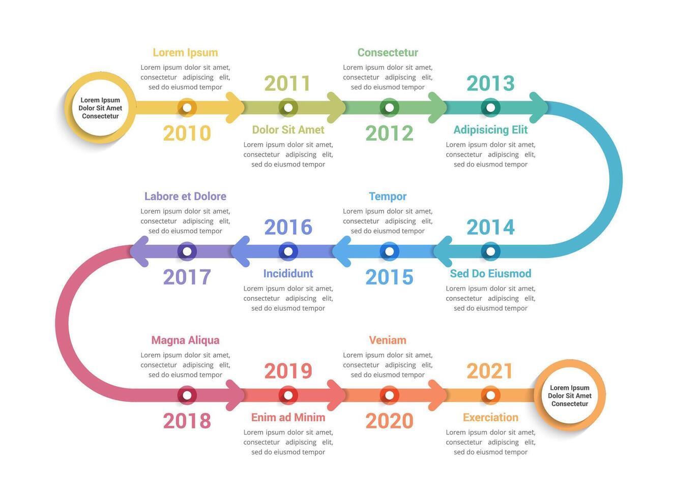 Timeline Infographics Template vector