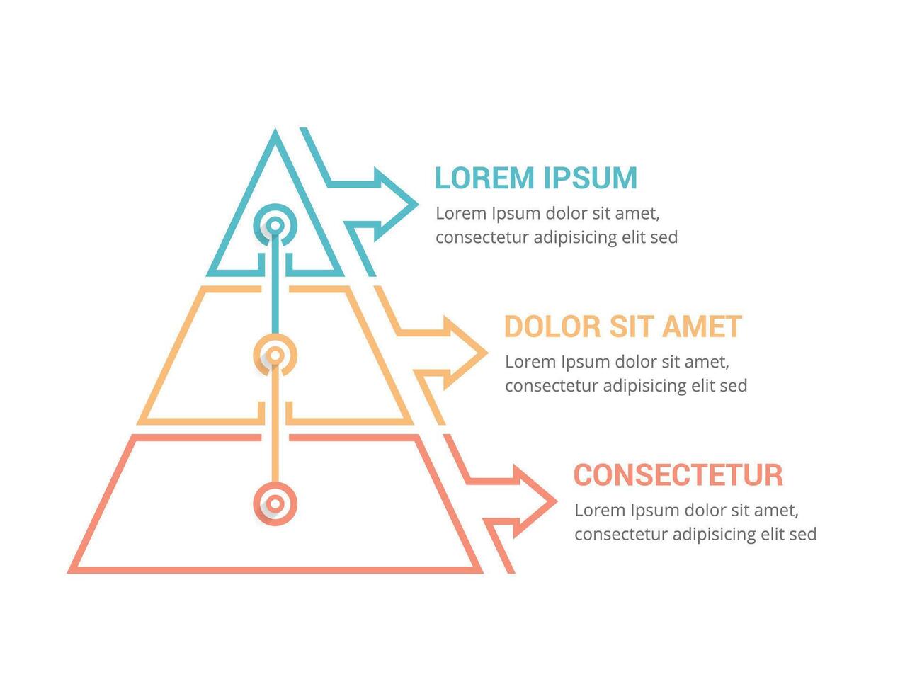 Pyramid Infographics Template vector