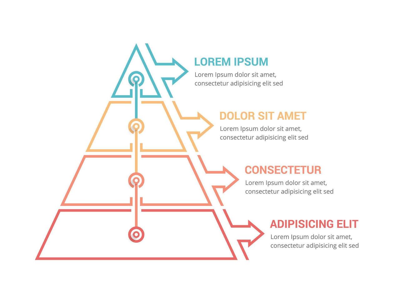 Pyramid Infographics Template vector