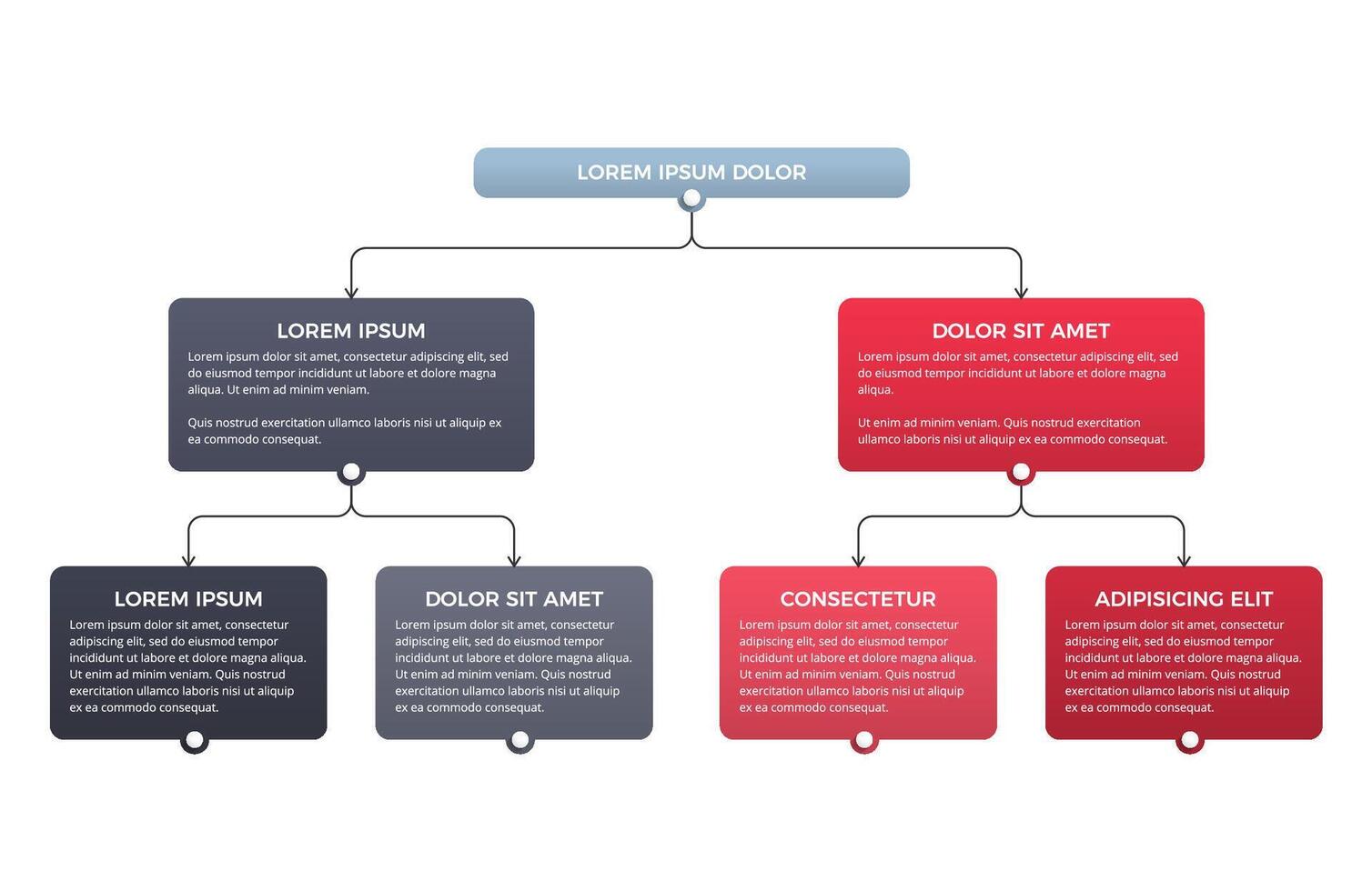 Flowchart with 2 Elements vector