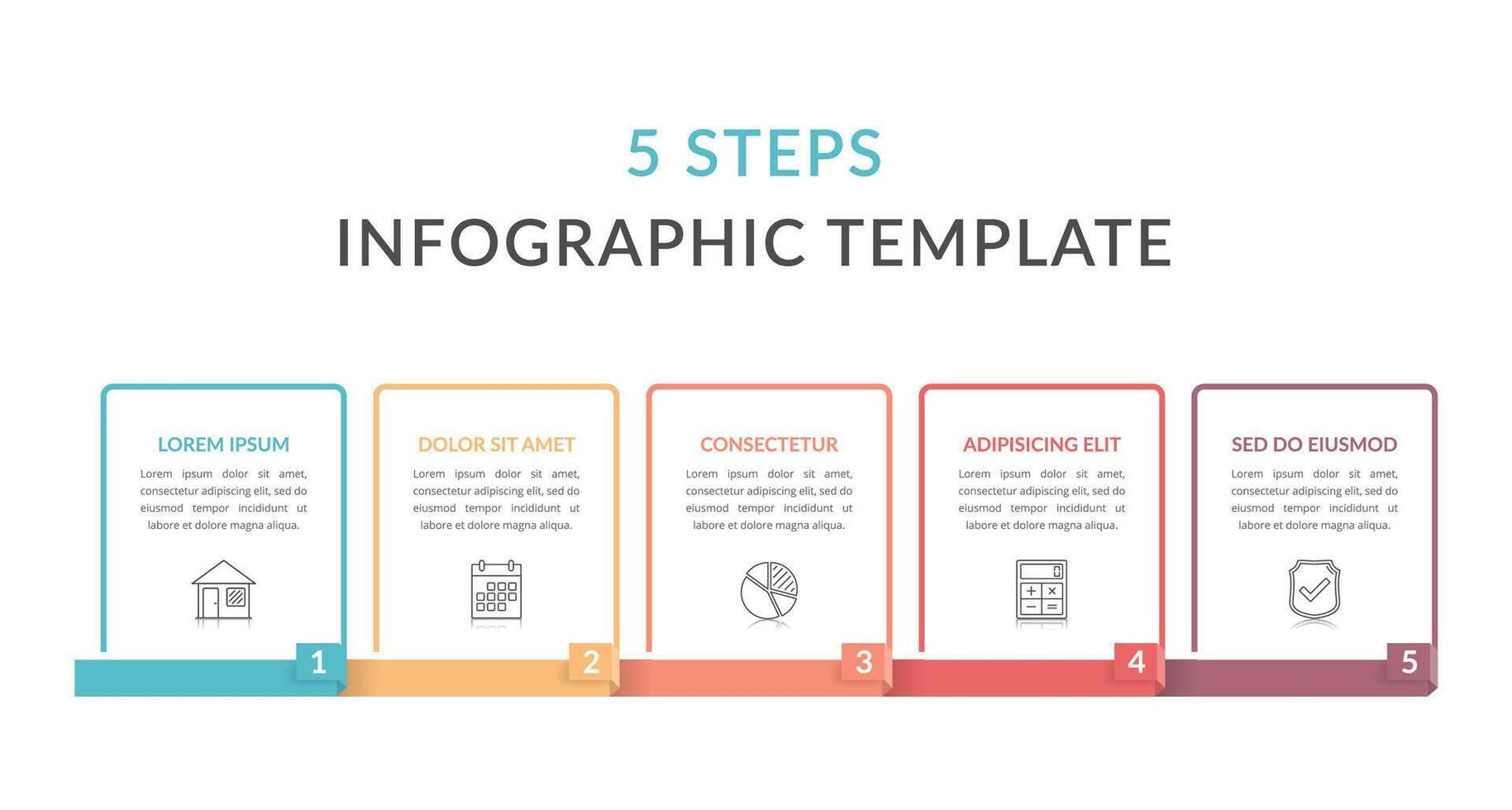 5 Steps - Infographic Template vector