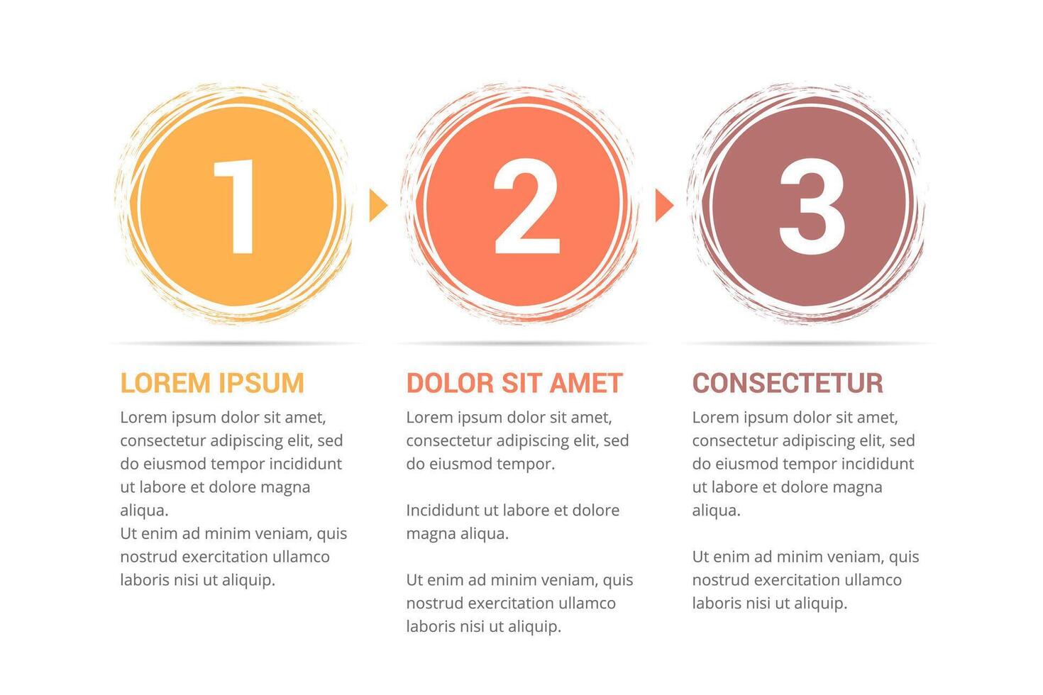 Infographic Template with 3 Steps vector