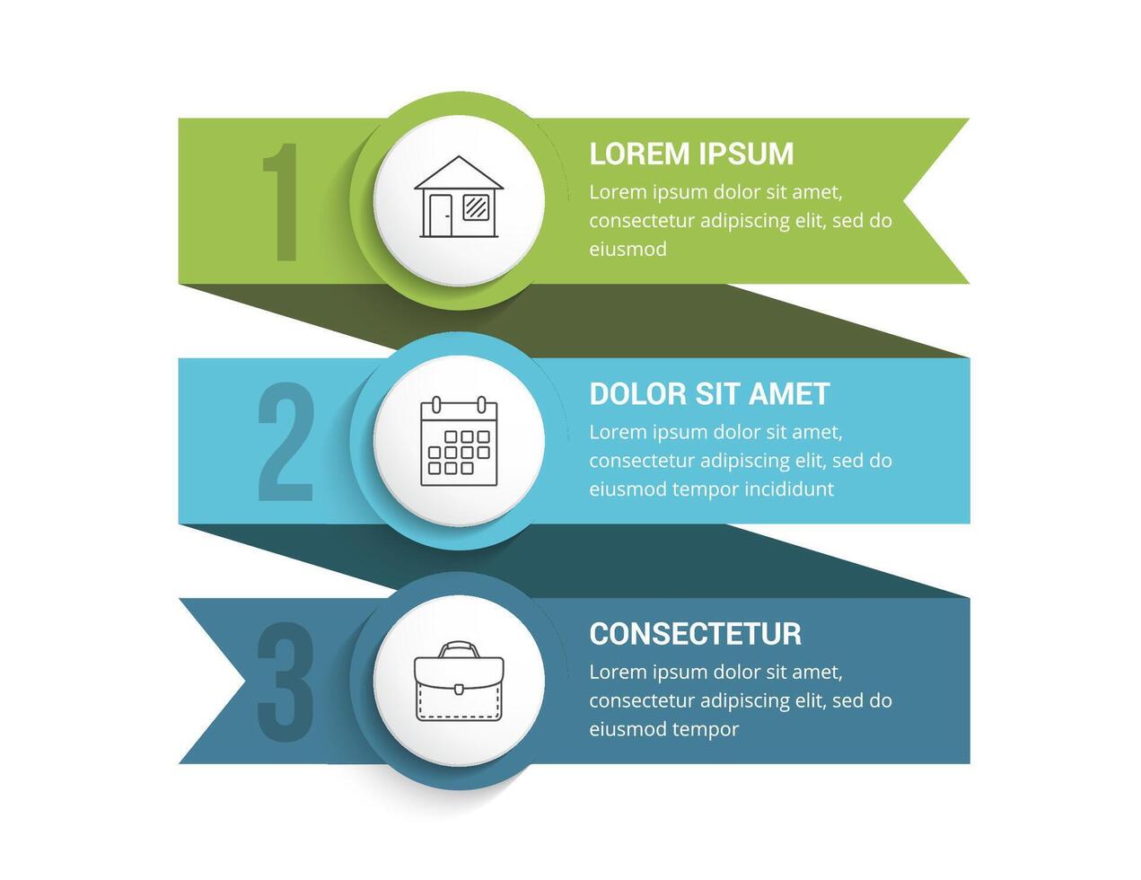 3 Steps - Infographic Template vector
