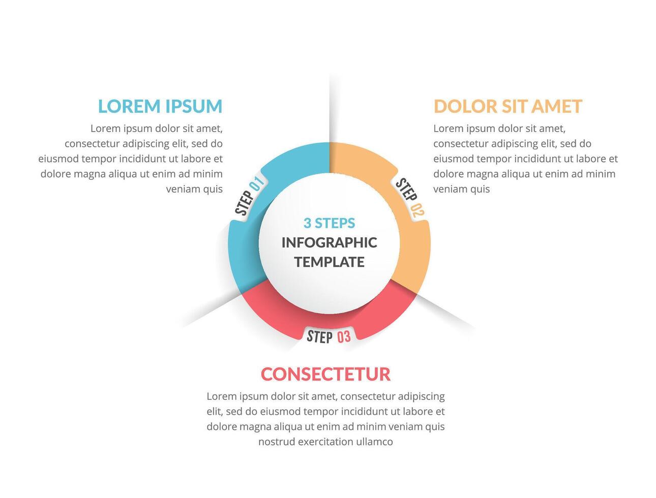 Circle Infographics - Three Elements vector