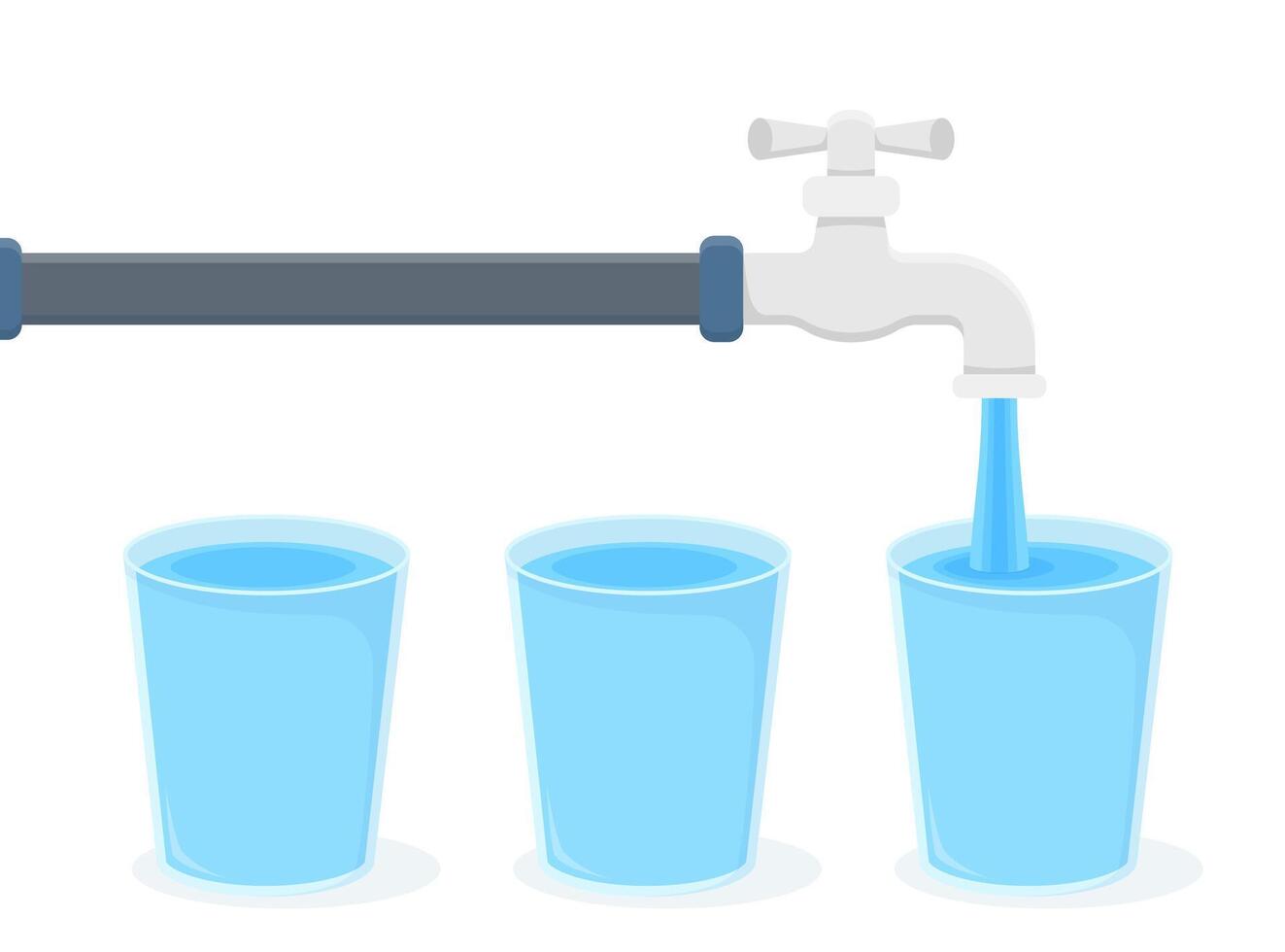 Water in Glasses vector