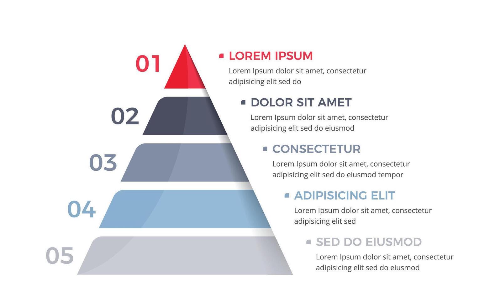 Pyramid Infographics Template vector