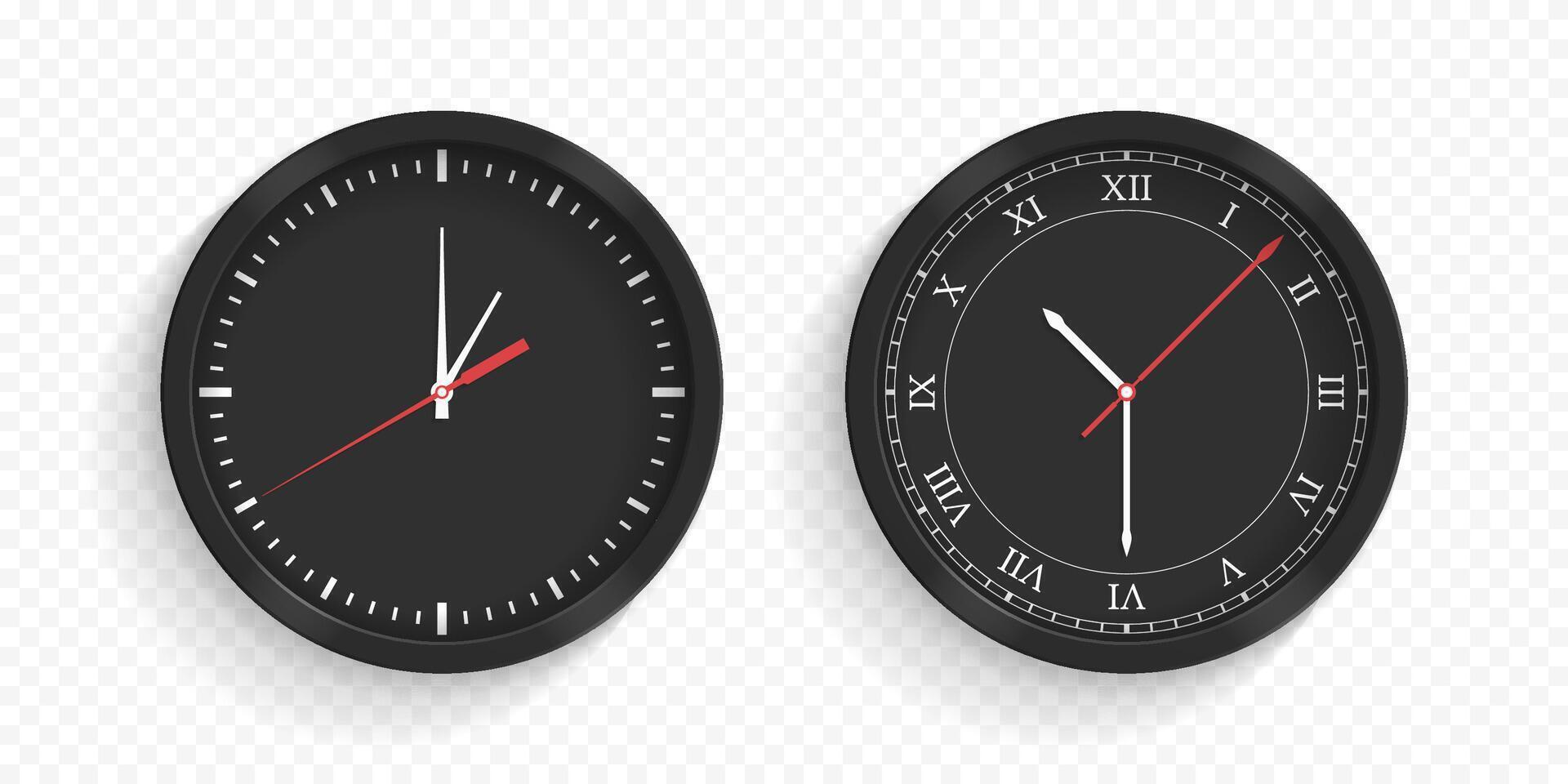 Two Black Clock vector