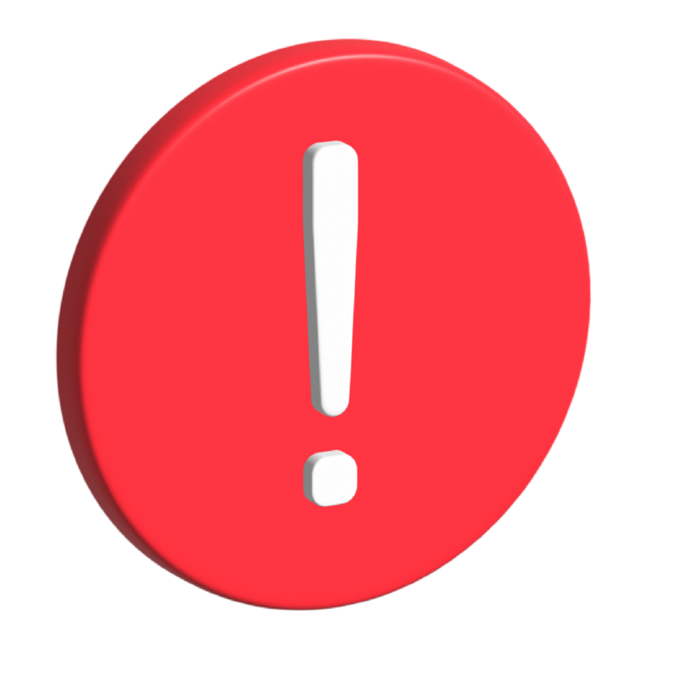 3D exclamation mark png