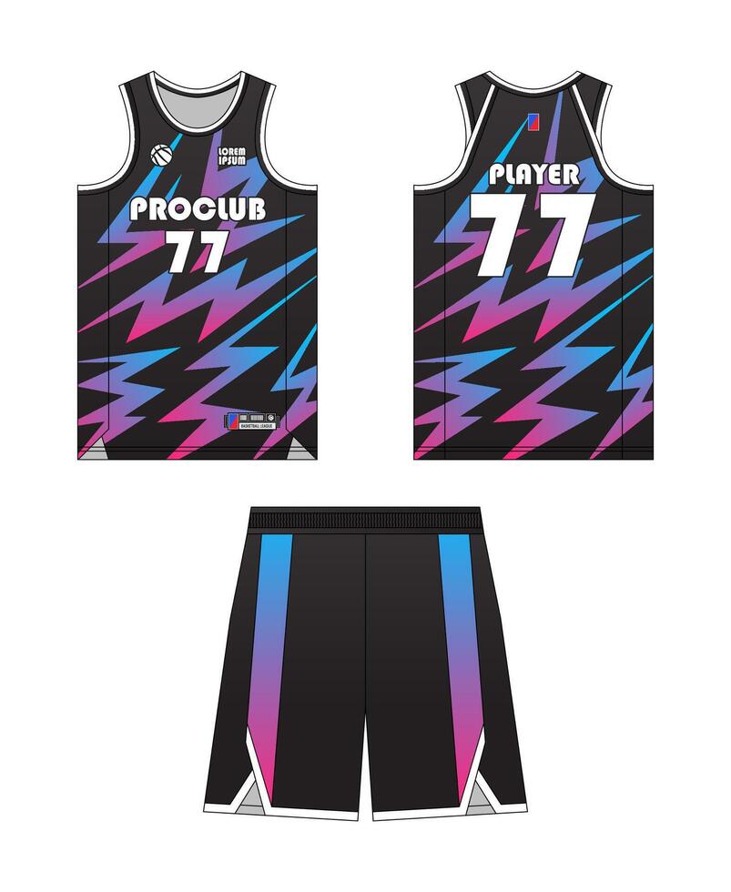 Jersey basketball template design. Basketball uniform mockup design. design basketball jersey. vector