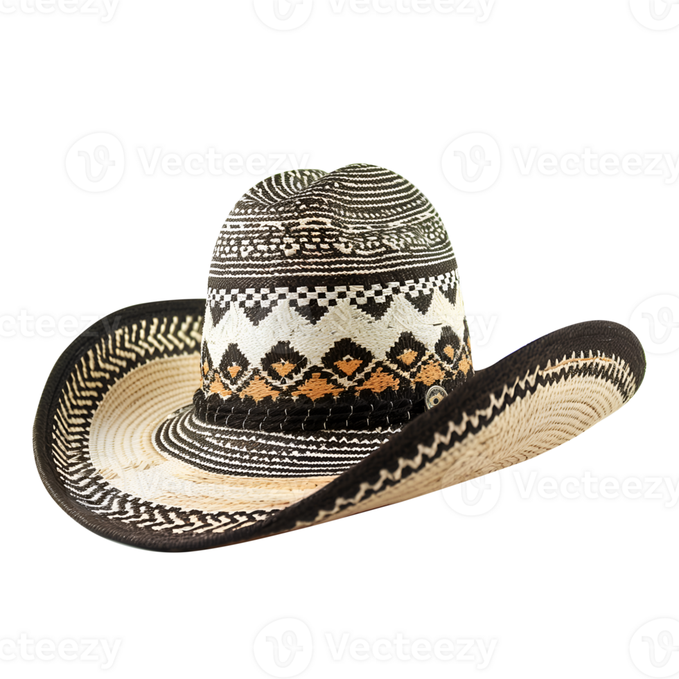 A colorful hat with a black band and a yellow band png