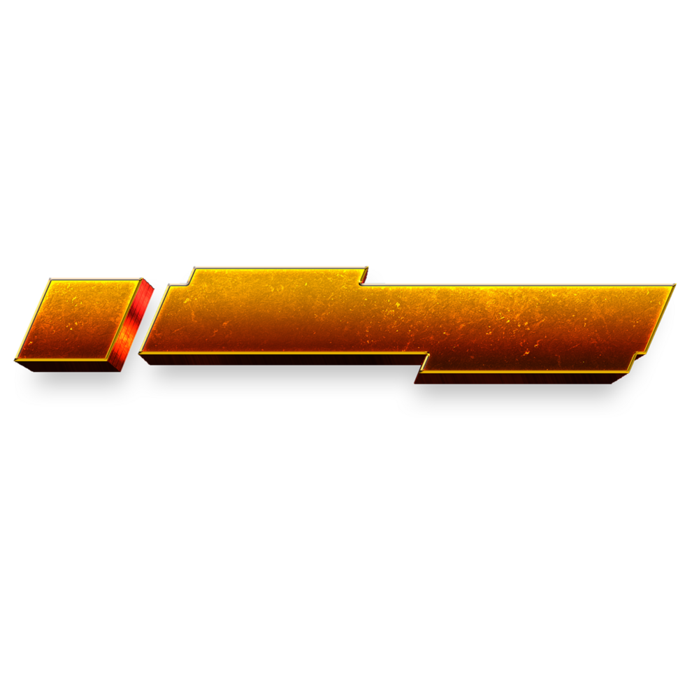 Golden Title Frame Label Banner lower third png