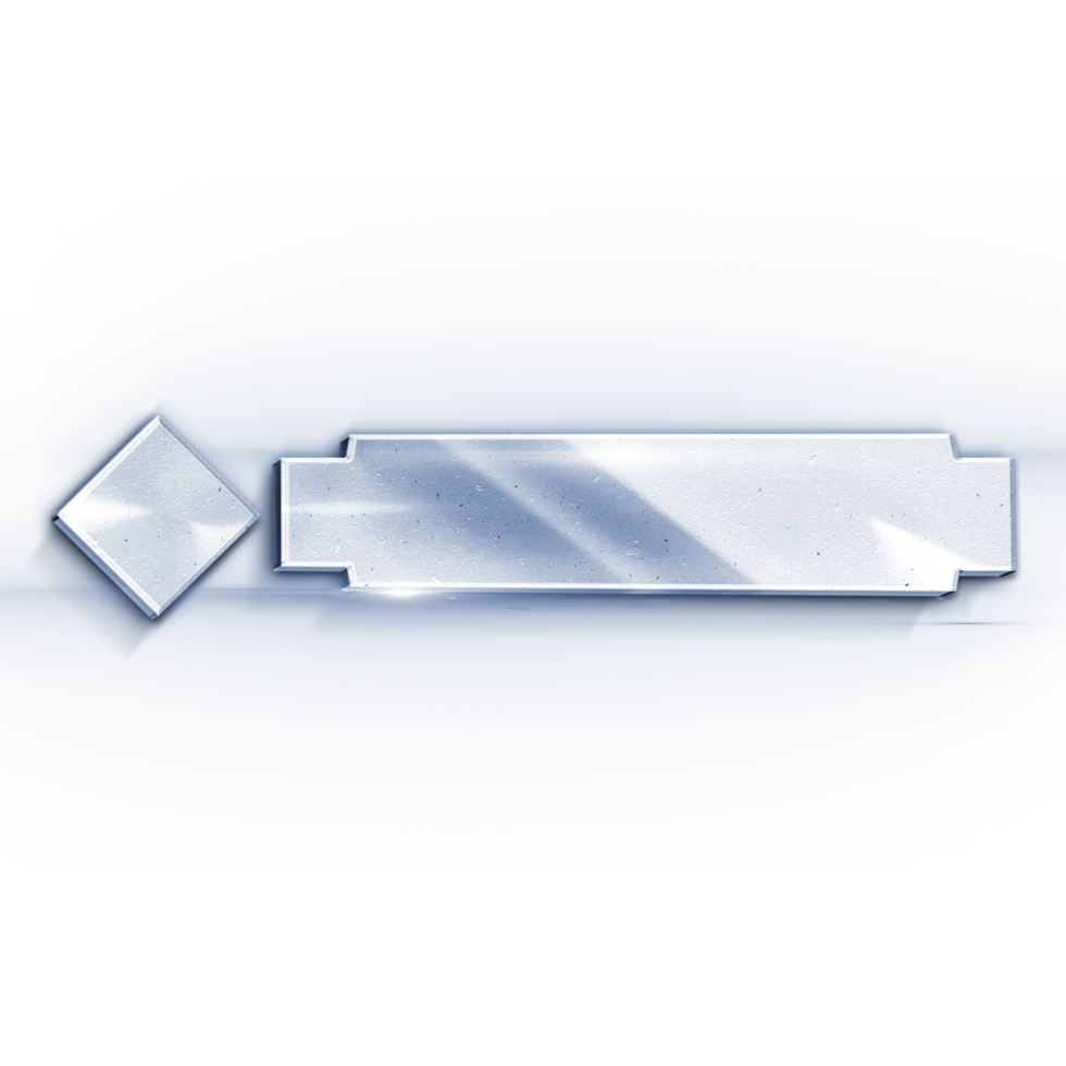 Shiny Silver title frame label banner lower third png