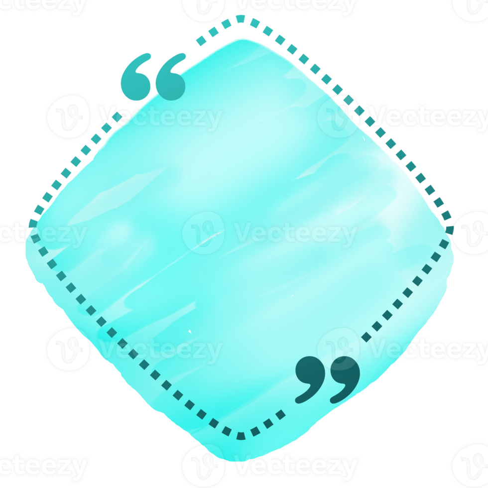 colorful quote balloon design. watercolor massage box sign and symbol. png
