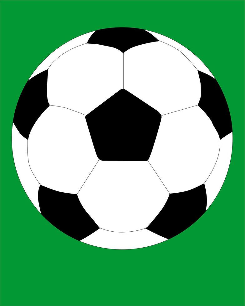 illustration of a soccer ball with a green background vector