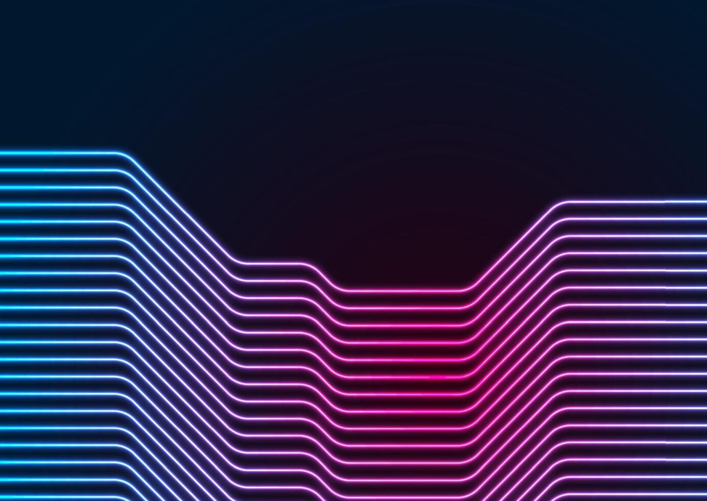 Blue ultraviolet neon laser lines technology background vector