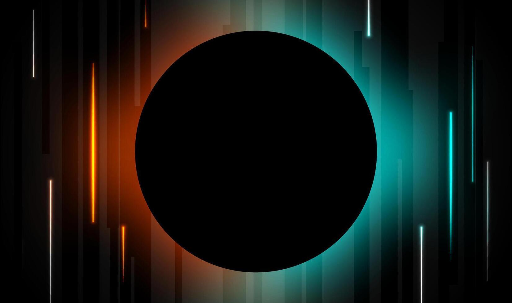 Abstract sci-fi techology background with neon laser lines vector