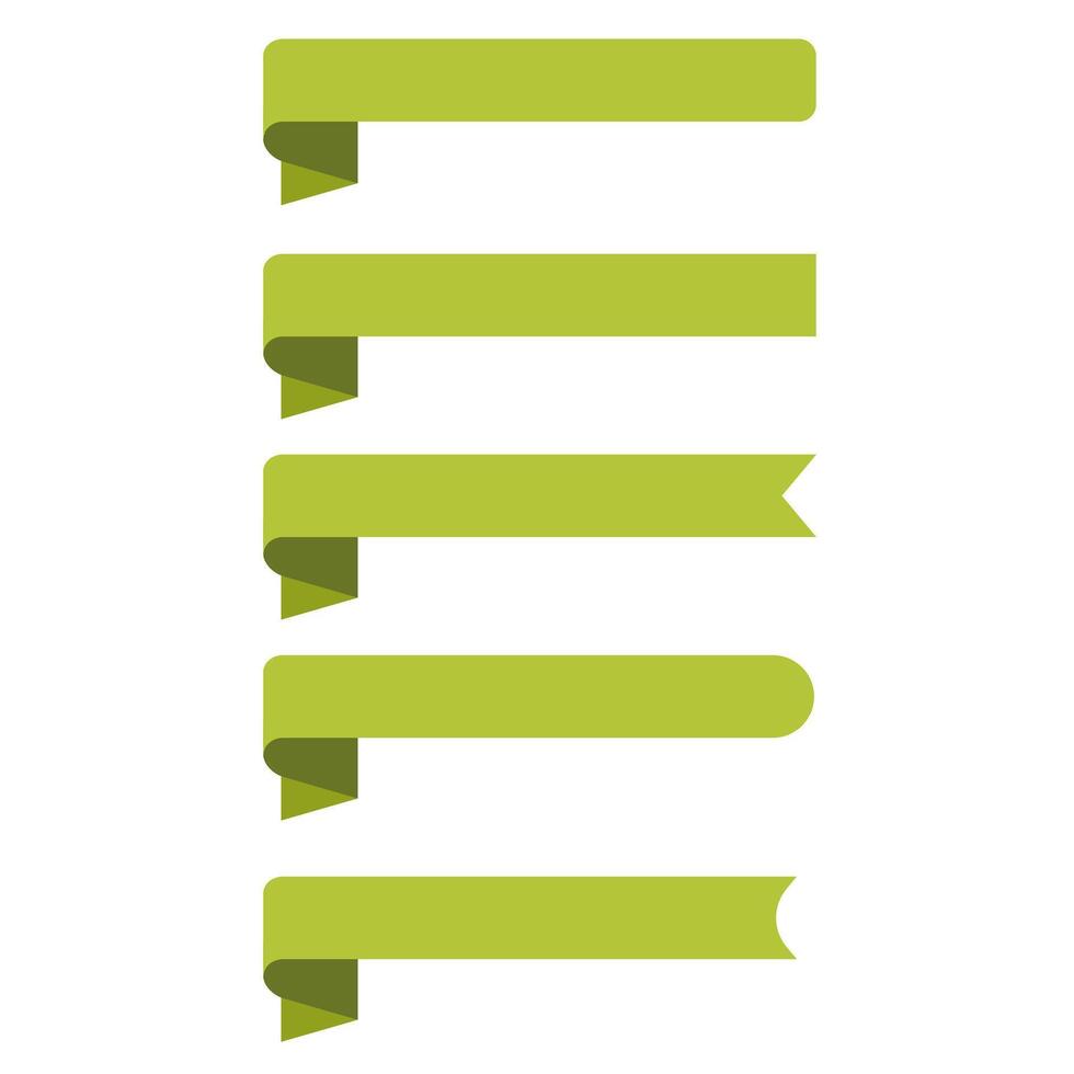 A set of simple ribbon frames that can be used for anything. Callout shapes or banners. vector