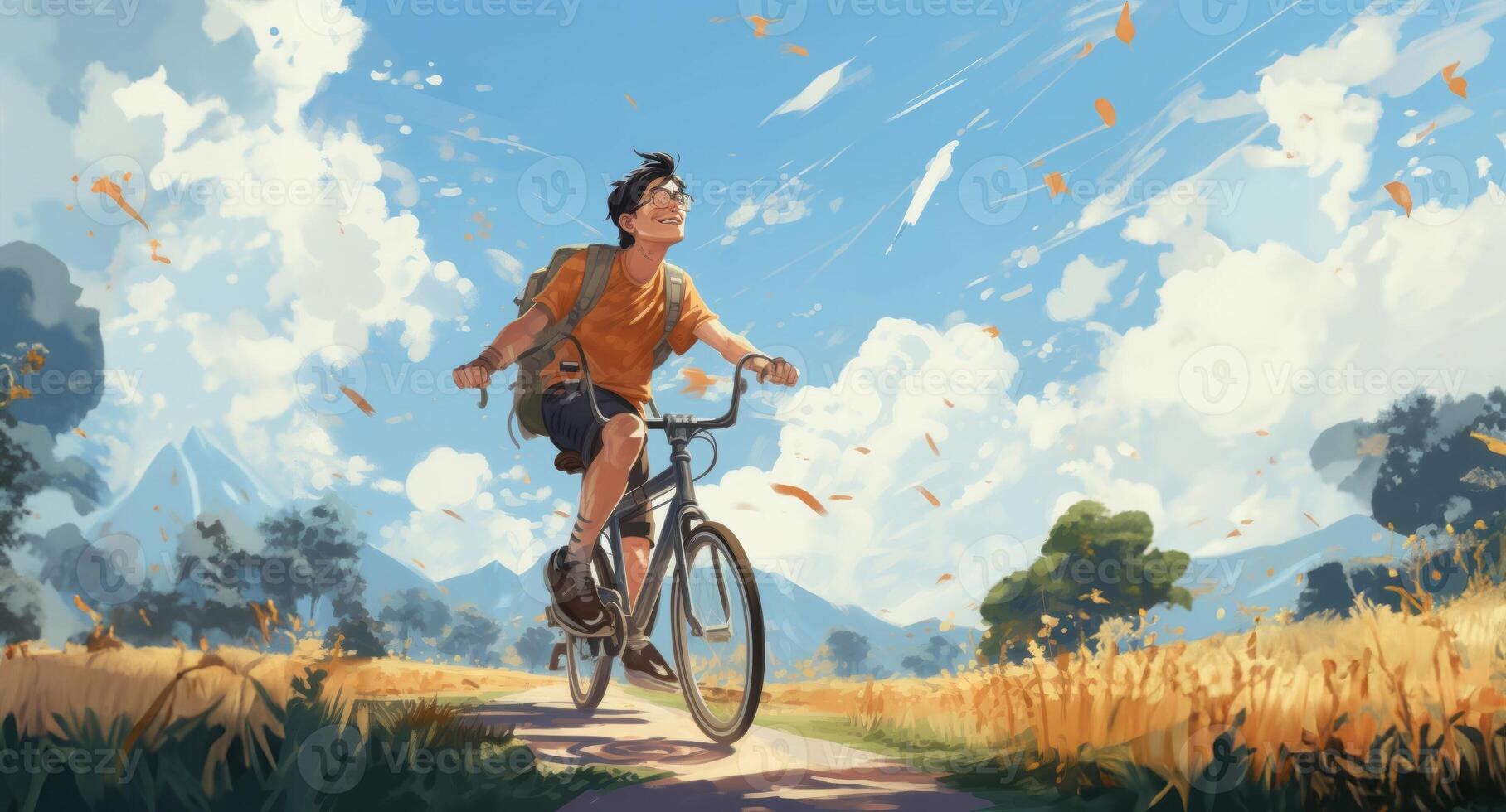Individuals with Prosthetics Engaged in Sports Activities such as Cycling and Running..Generated image photo