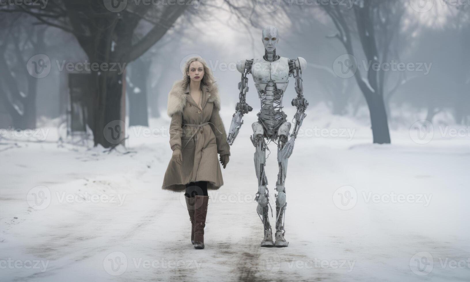Girl with a Disability Using Modern Assistive Devices to Enhance Daily Living.Generated image photo