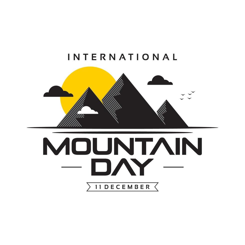 International Mountain Day logo design. flat illustration vector