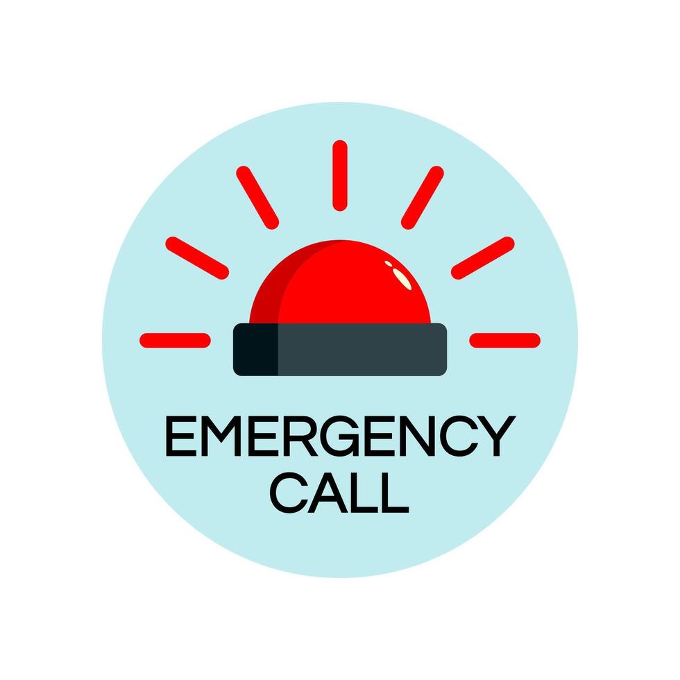 WAmbulance Siren . Emergency Call icon vector