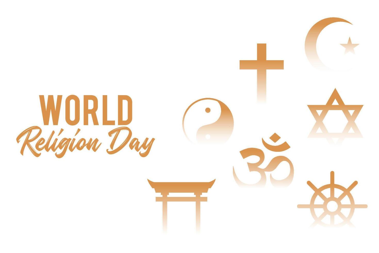 world religion day. holiday concept background. template for banner, card, invitation, poster. eps10 illustration vector