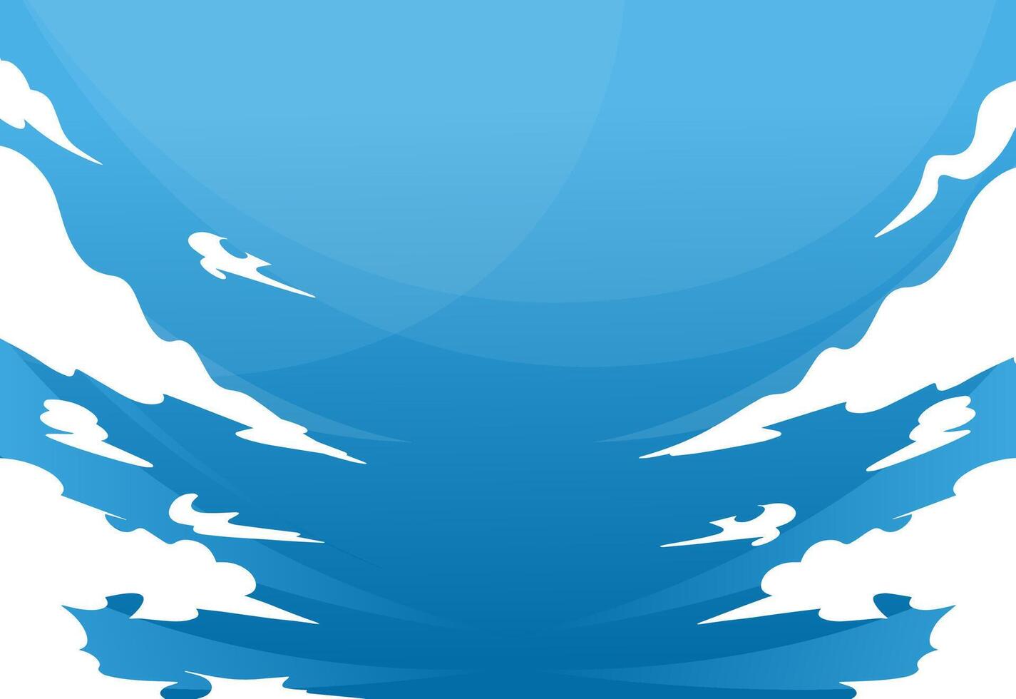 Anime cloud in blue,cloudy air design vector