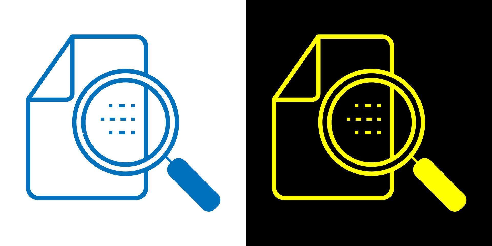 Document inspection icon. Data analyzing icon. Editable stroke. vector